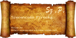 Szerencsés Piroska névjegykártya